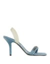 Givenchy Woman Sandals Blue Size 7 Textile Fibers