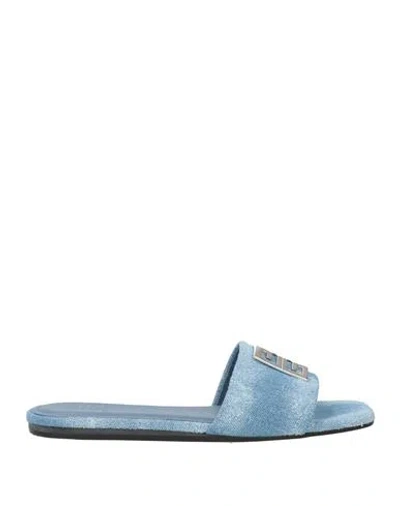 Givenchy Woman Sandals Blue Size 8 Cotton