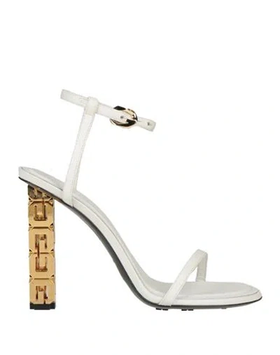 Givenchy Woman Sandals Off White Size 8 Lambskin