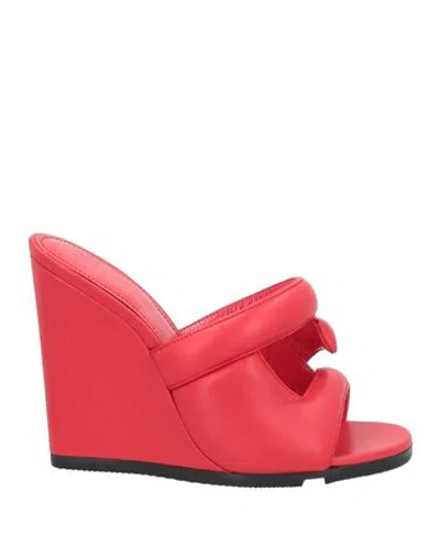 Givenchy Woman Sandals Red Size 5 Soft Leather