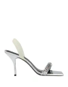 GIVENCHY GIVENCHY WOMAN SANDALS SILVER SIZE 6 LAMBSKIN