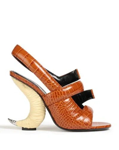 Givenchy Woman Sandals Tan Size 8 Calfskin In Brown