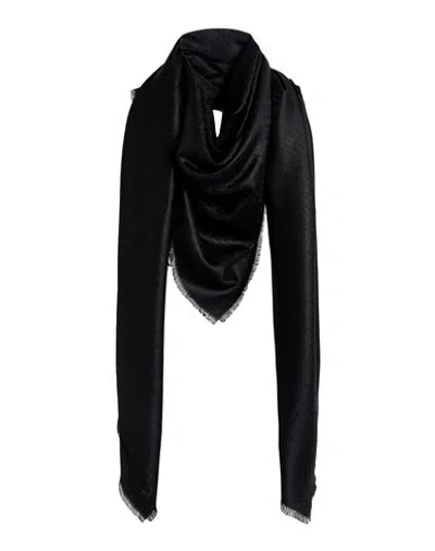 Givenchy Woman Scarf Black Size - Silk, Wool, Polyamide