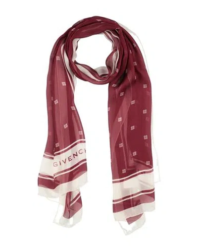 Givenchy Woman Scarf Burgundy Size - Silk In Red