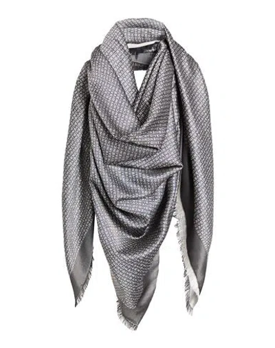 Givenchy Woman Scarf Charcoal Size - Silk In Gray