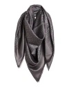Givenchy Woman Scarf Charcoal Size - Silk, Wool In Gray