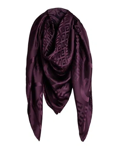 Givenchy Woman Scarf Dark Purple Size - Silk