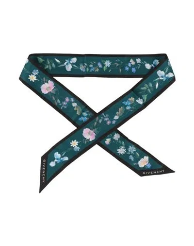Givenchy Woman Scarf Deep Teal Size - Silk In Green