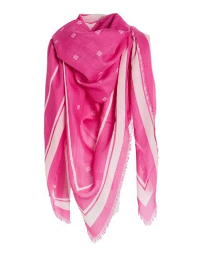 Givenchy Woman Scarf Fuchsia Size - Cashmere, Silk In Pink