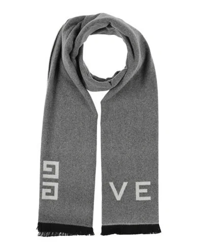 Givenchy Logo Detailed Scarf In Grey