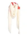 Givenchy Woman Scarf Ivory Size - Cashmere, Silk In White