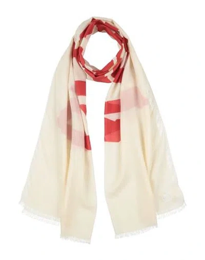 Givenchy Woman Scarf Ivory Size - Cashmere, Silk In White