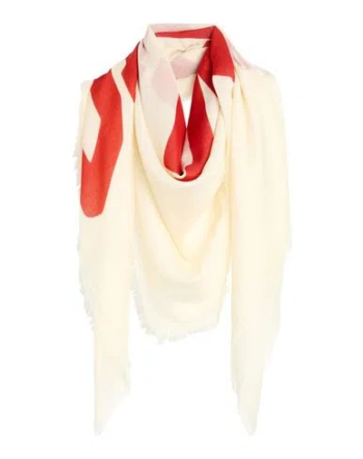 Givenchy Woman Scarf Ivory Size - Cashmere, Silk In White