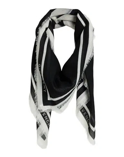 Givenchy Woman Scarf Ivory Size - Cashmere, Silk In Black