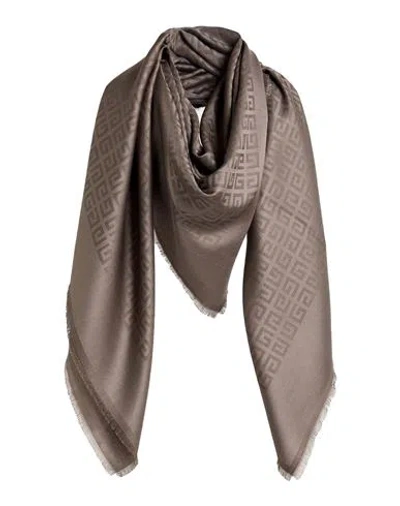 Givenchy Woman Scarf Khaki Size - Silk, Wool In Brown