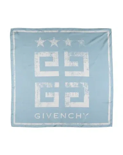 Givenchy Woman Scarf Light Blue Size - Silk In Blue