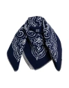 Givenchy Woman Scarf Navy Size - Wool In Navy