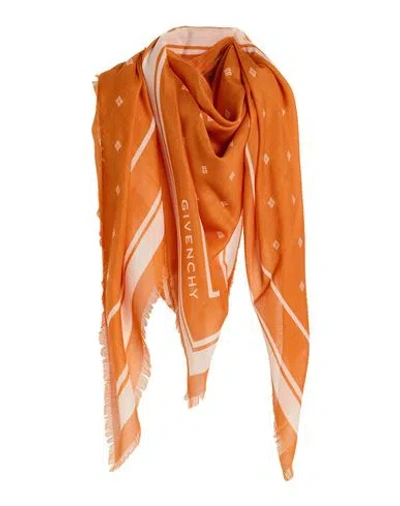 Givenchy Woman Scarf Orange Size - Cashmere, Silk