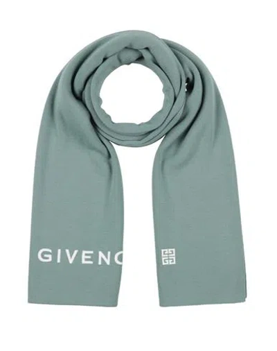 Givenchy Woman Scarf Sage Green Size - Wool In Blue