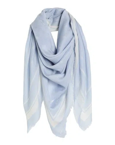 Givenchy Woman Scarf Sky Blue Size - Cashmere, Silk