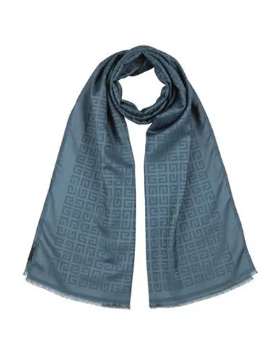 Givenchy Woman Scarf Slate Blue Size - Silk, Wool