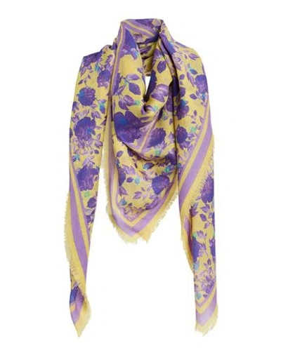 Givenchy Woman Scarf Yellow Size - Cashmere, Silk In Purple