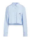Givenchy Woman Shirt Sky Blue Size 8 Cotton