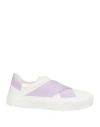 Givenchy Woman Sneakers Lilac Size 8 Calfskin, Textile Fibers In Purple