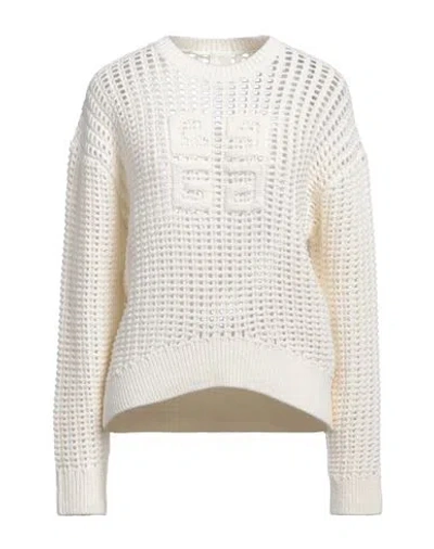 Givenchy White Sweater With 4g Detail In Openwork Knit Woman