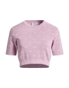 Givenchy Light Pink Logo-knit Crop Top In Pink