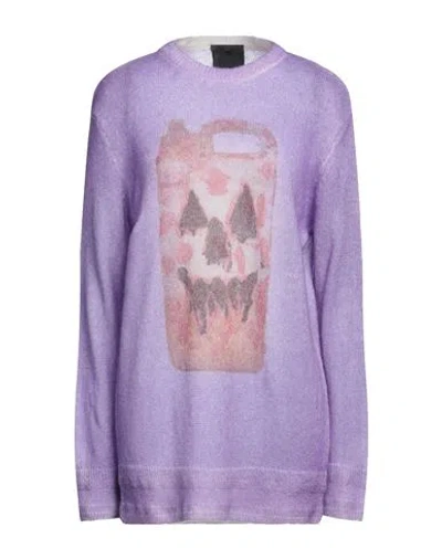 GIVENCHY GIVENCHY WOMAN SWEATER PURPLE SIZE M MOHAIR WOOL, POLYAMIDE, WOOL
