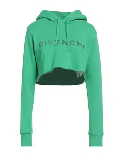 Givenchy Woman Sweatshirt Green Size S Cotton