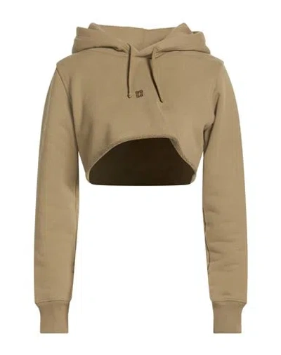 Givenchy Woman Sweatshirt Military Green Size Xs Cotton In Brown