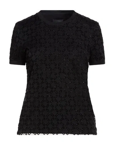 Givenchy Woman T-shirt Black Size M Cotton, Polyamide, Elastane