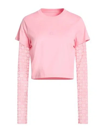 Givenchy Woman T-shirt Pink Size M Cotton, Polyamide, Elastane
