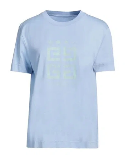Givenchy Woman T-shirt Sky Blue Size L Cotton
