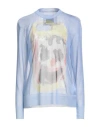 Givenchy Woman T-shirt Sky Blue Size M Polyamide In Blue