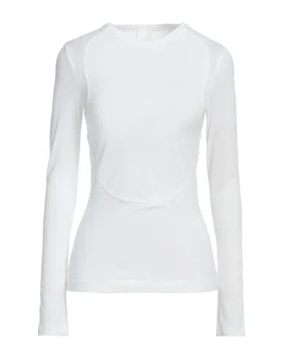 Givenchy Cut-out Long-sleeve Stretch-jersey Top In Bianco