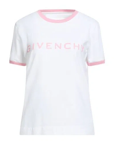 Givenchy Woman T-shirt White Size L Cotton, Elastane In Multi