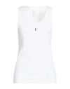 Givenchy Slim Fit Tank Top In Cotton With 4g Detail In White