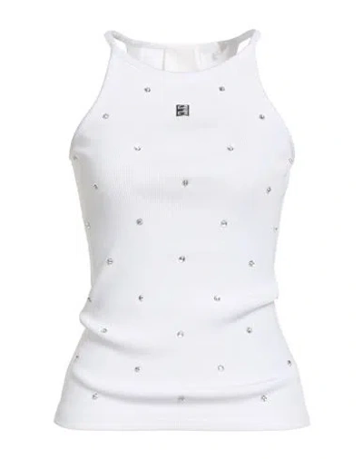 Givenchy Woman Tank Top White Size M Viscose, Polyamide, Elastane