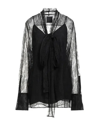 Givenchy Woman Top Black Size 10 Acetate, Silk