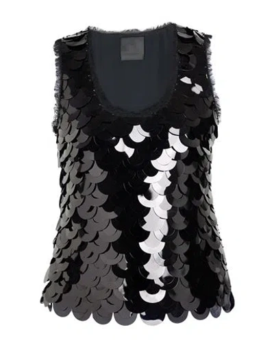 Givenchy Woman Top Black Size 10 Polyacrylic, Silk