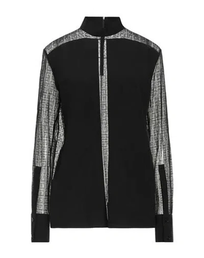 GIVENCHY GIVENCHY WOMAN TOP BLACK SIZE 4 SILK, POLYAMIDE, ELASTANE