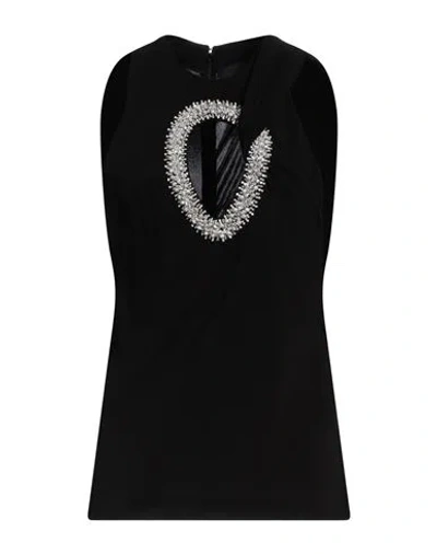 Givenchy Woman Top Black Size 8 Viscose, Glass