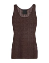Givenchy Woman Top Bronze Size Xl Viscose, Metallic Polyester In Brown