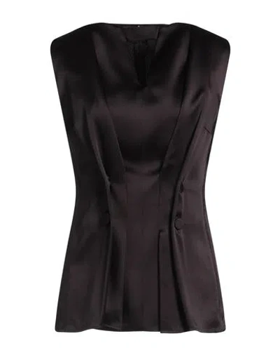 Givenchy Woman Top Dark Brown Size 8 Viscose, Acetate