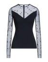 Givenchy 4g Jersey And Tulle Top In Blue