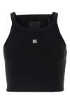 Givenchy Cropped Tank Top In Cotton With 4g Detail In Multicolor