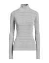 Givenchy Woman Turtleneck Light Grey Size Xs Viscose, Polyamide, Polyester, Elastane